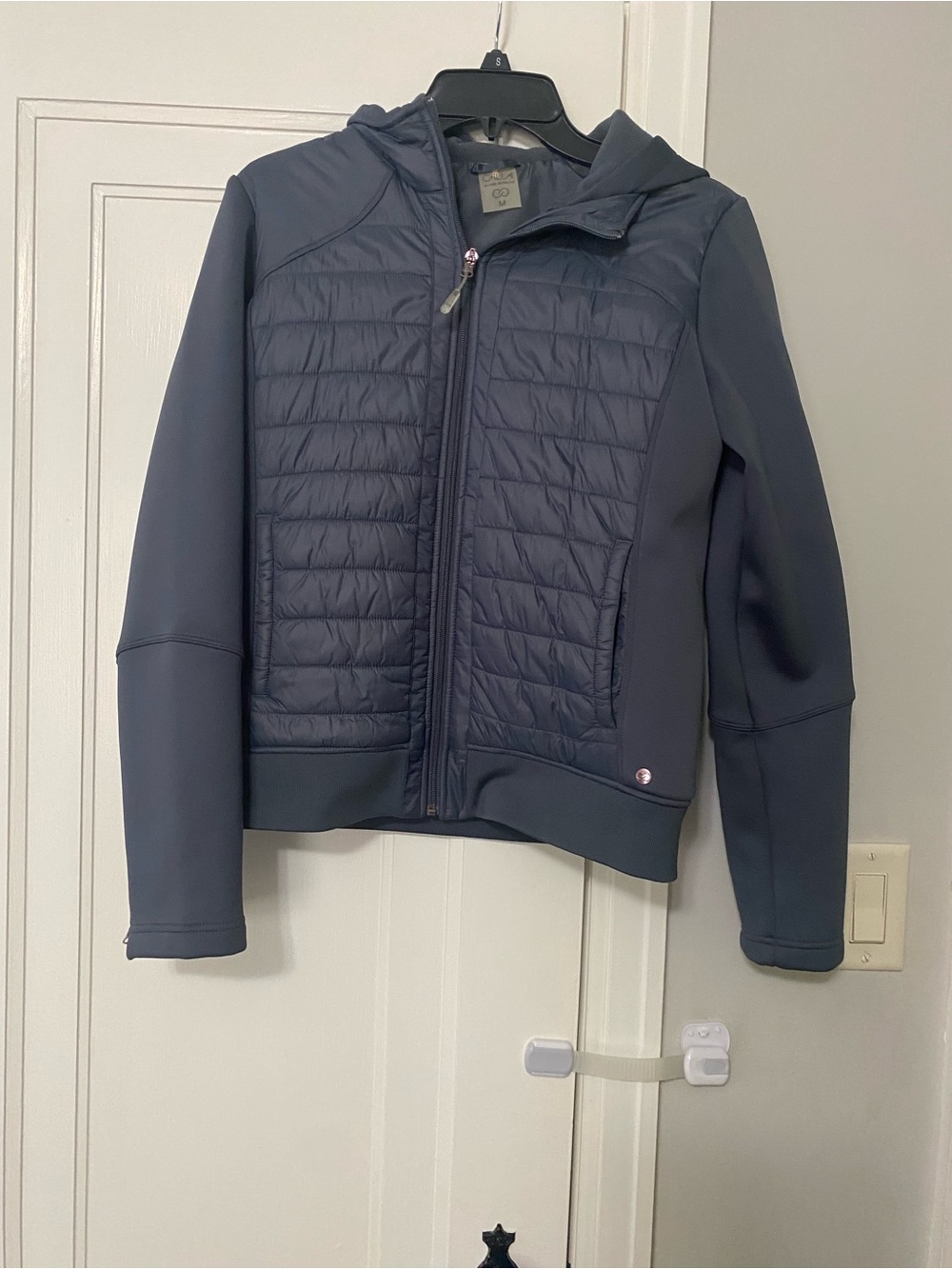 CALIA by Carrie Underwood Midnight Navy Hooded Quilted Puffer Jacket